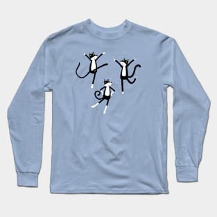 Tuxedo Cats Dancing Long Sleeve T-Shirt